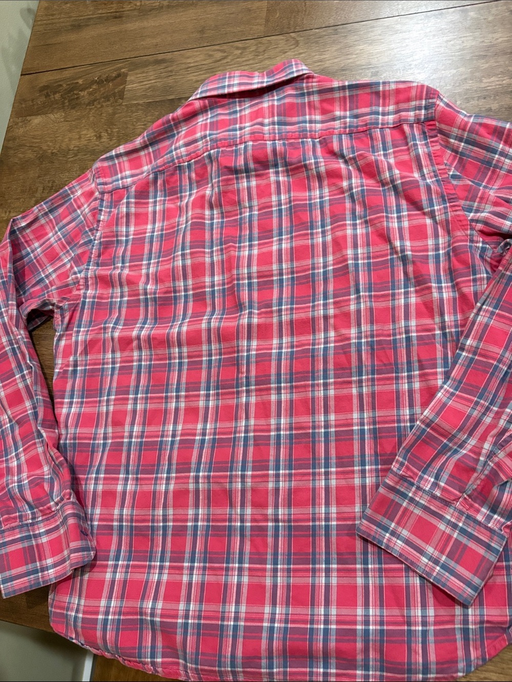 UNTUCKit Shirt Mens M Red Blue White Plaid Casual Office - Picture 7 of 7